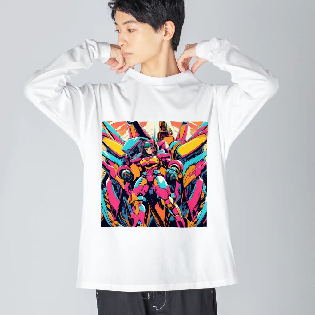 カピパーラ🐻のアーマーガールストレングス♪ Big Long Sleeve T-Shirt