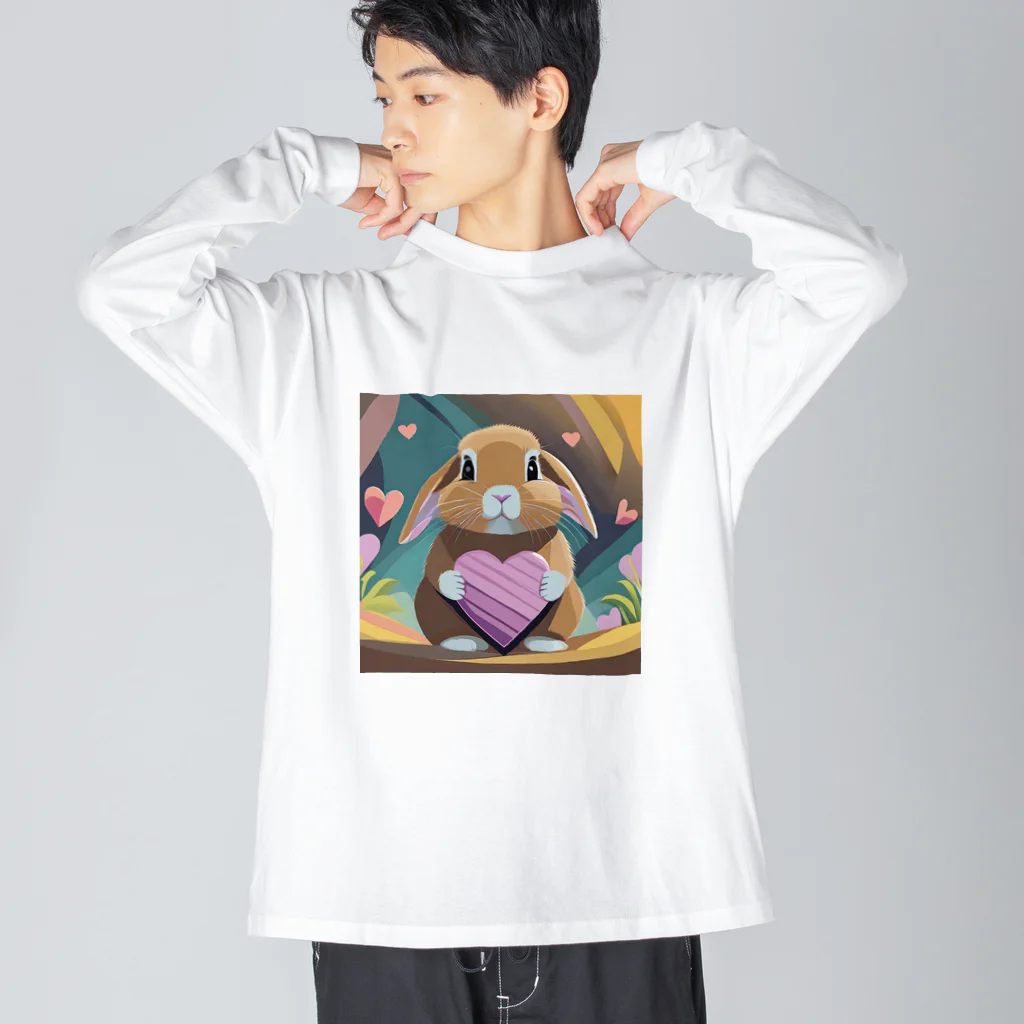 うさぎやのハートを持ったうさぎ Big Long Sleeve T-Shirt