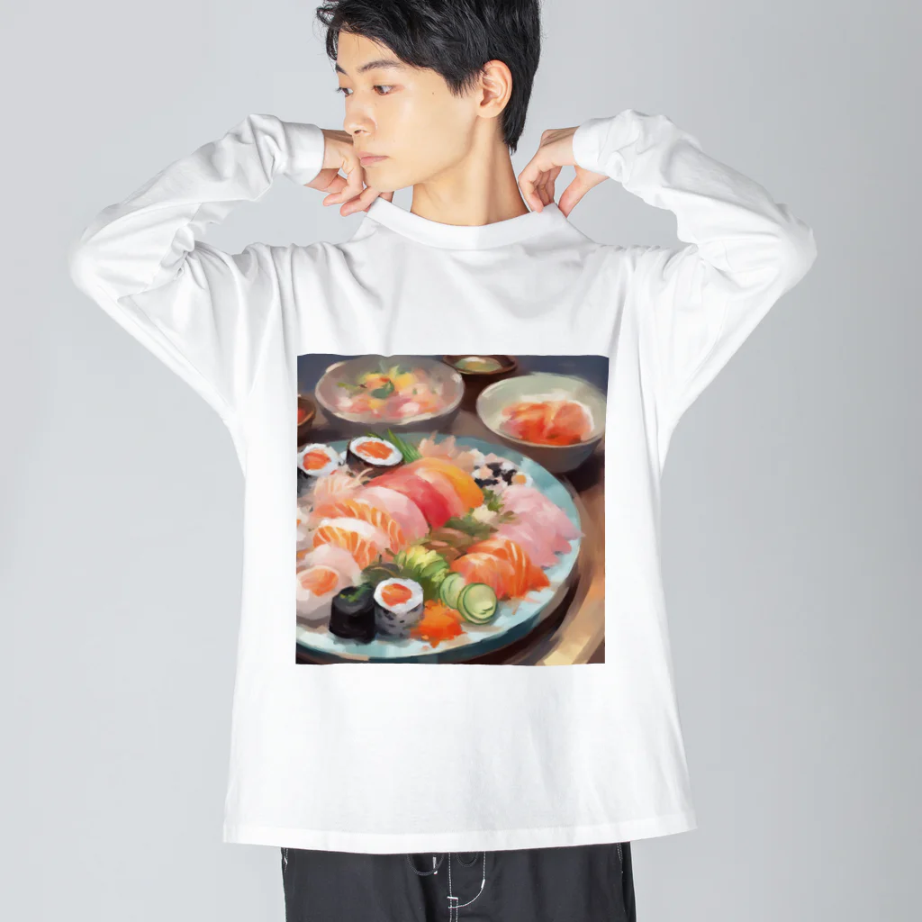 happiness_shopの美しい寿司の絵画 Big Long Sleeve T-Shirt