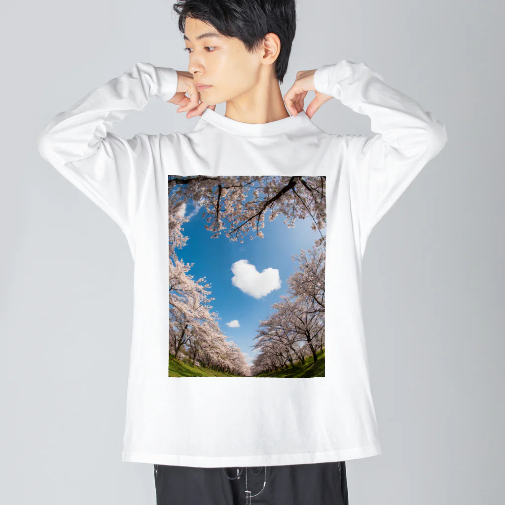 ぱんだまんのダブルハート Big Long Sleeve T-Shirt