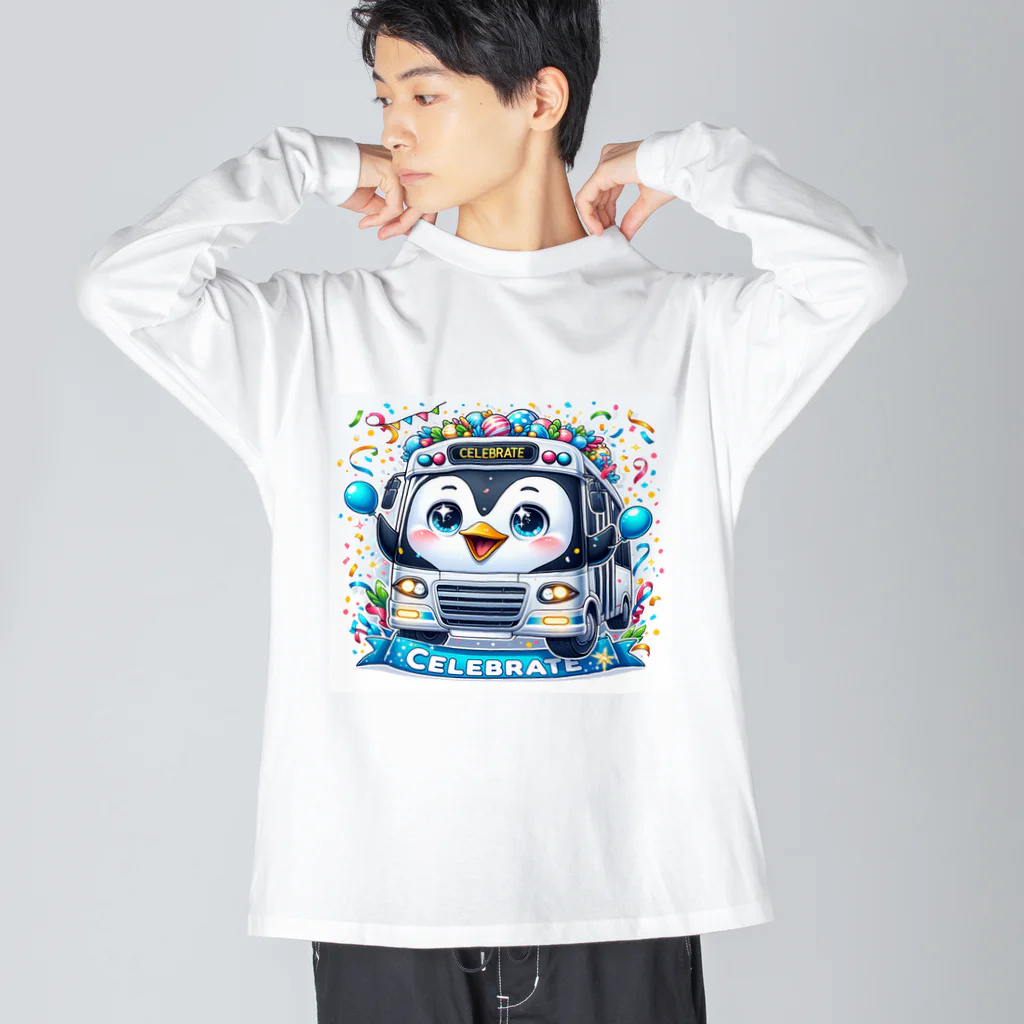 iwabousのペンギンバス Big Long Sleeve T-Shirt