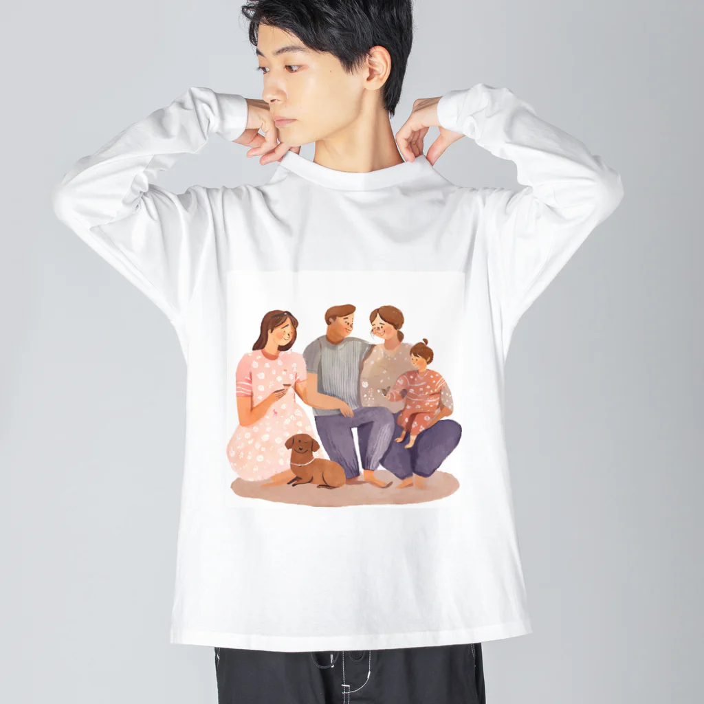 kichamanの家族だんらん Big Long Sleeve T-Shirt