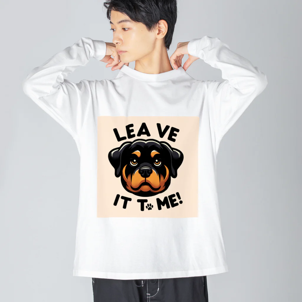 keikei5の力強い表情を見せるロットワイラー🐾 Big Long Sleeve T-Shirt