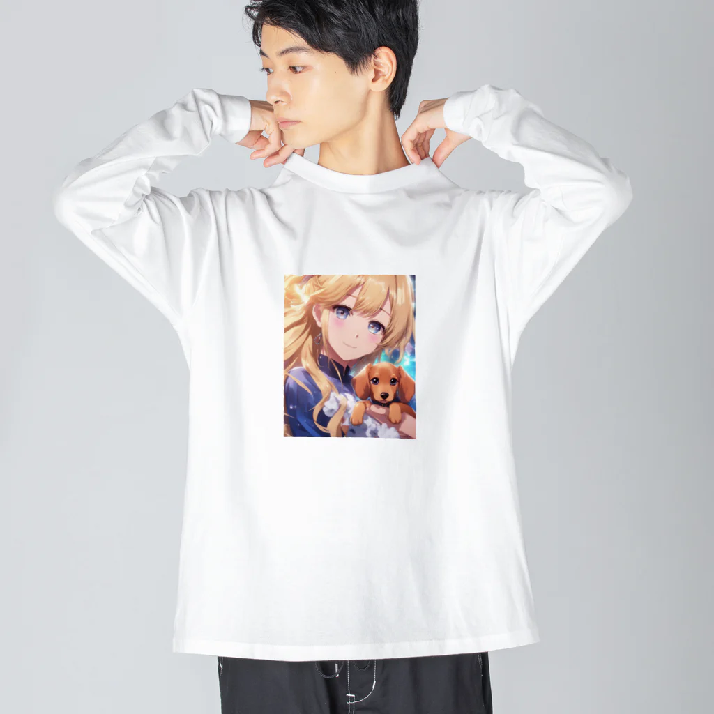 ニュートラルノードの女の子とちょっこたん ビッグシルエットロングスリーブTシャツ