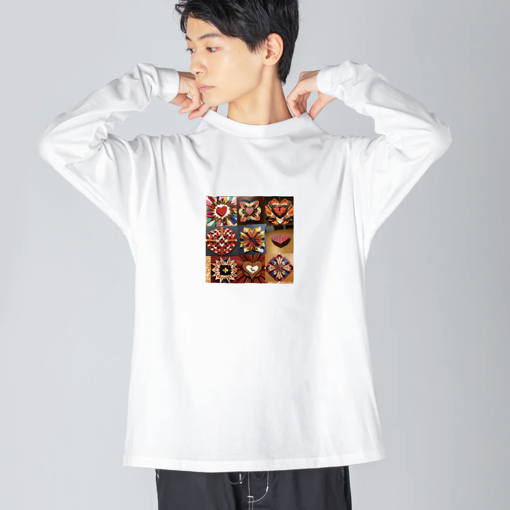 rit=ndの和の華 ビッグシルエットロングスリーブTシャツ