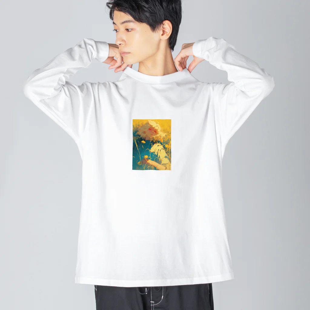 AQUAMETAVERSEの昼寝　なでしこ1478 ビッグシルエットロングスリーブTシャツ