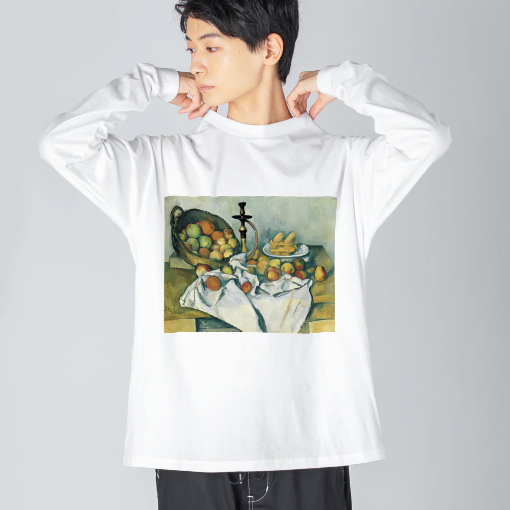 シーシャ美術館の『リンゴの籠とシーシャのある静物』 Big Long Sleeve T-Shirt