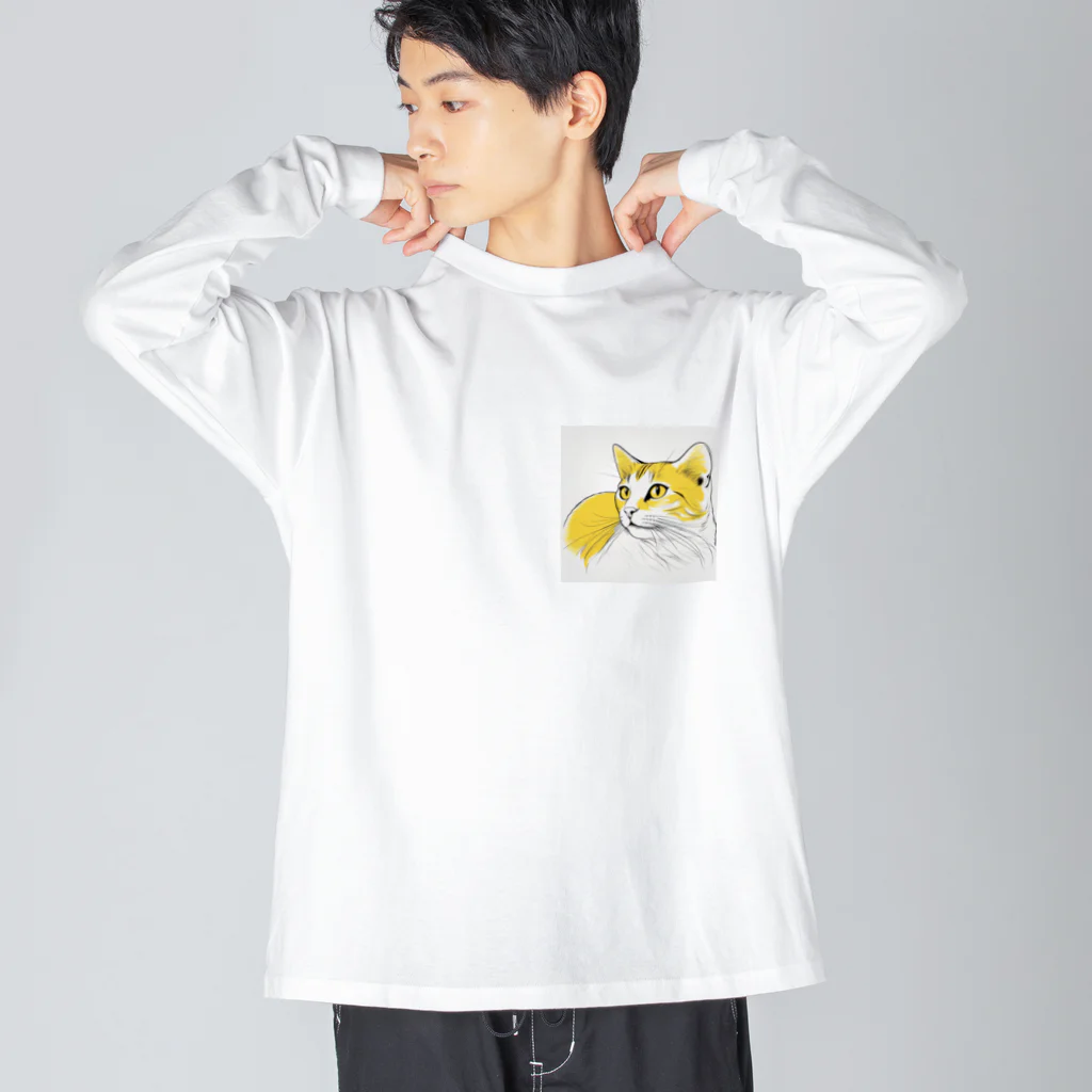 SerenDの猫スケッチ　たまにゃん Big Long Sleeve T-Shirt