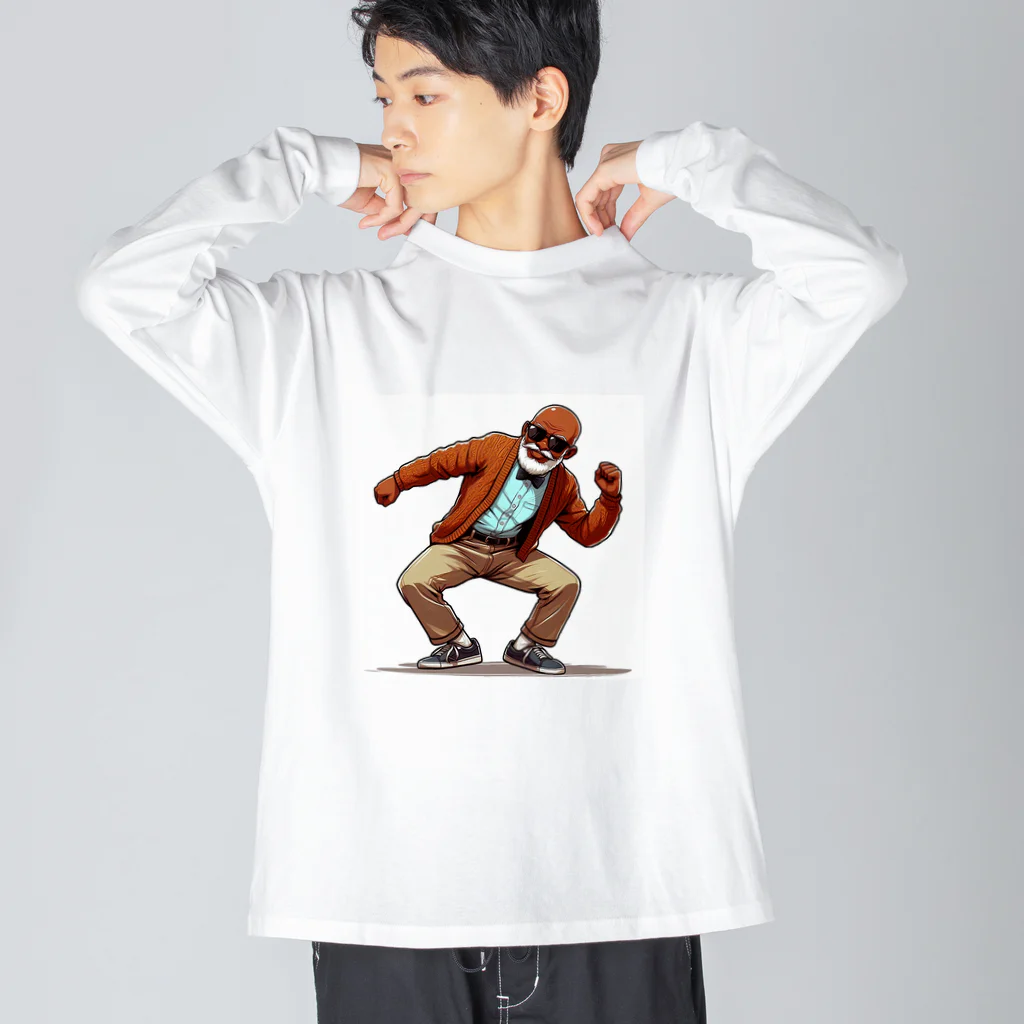 shoulderdanceの肩ダンスおじさん ビッグシルエットロングスリーブTシャツ