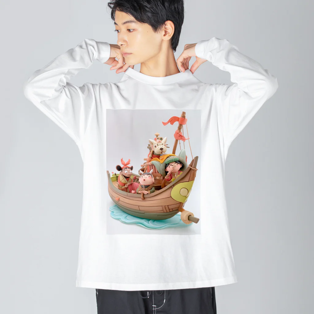 AQUAMETAVERSEの気の合う友と航海　なでしこ1478 ビッグシルエットロングスリーブTシャツ