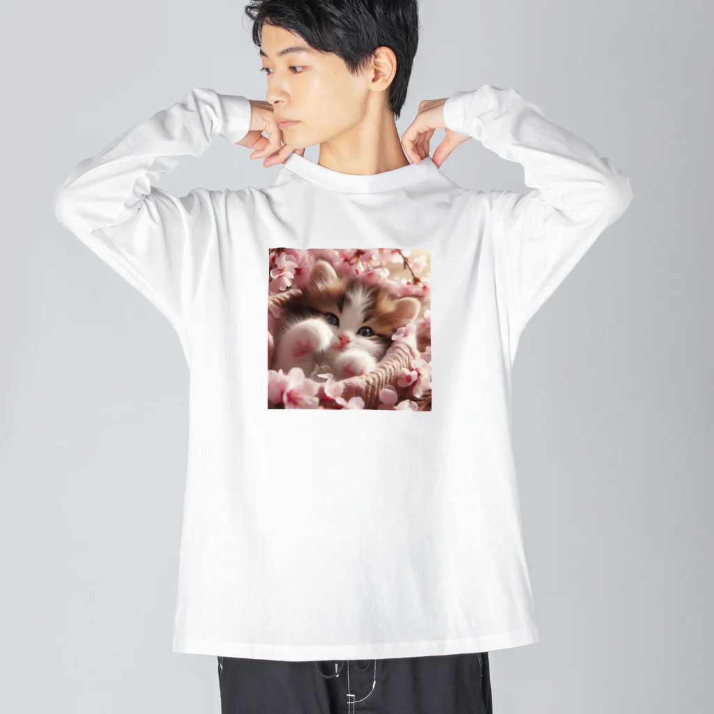 Chimetimeの桜と子猫 Big Long Sleeve T-Shirt