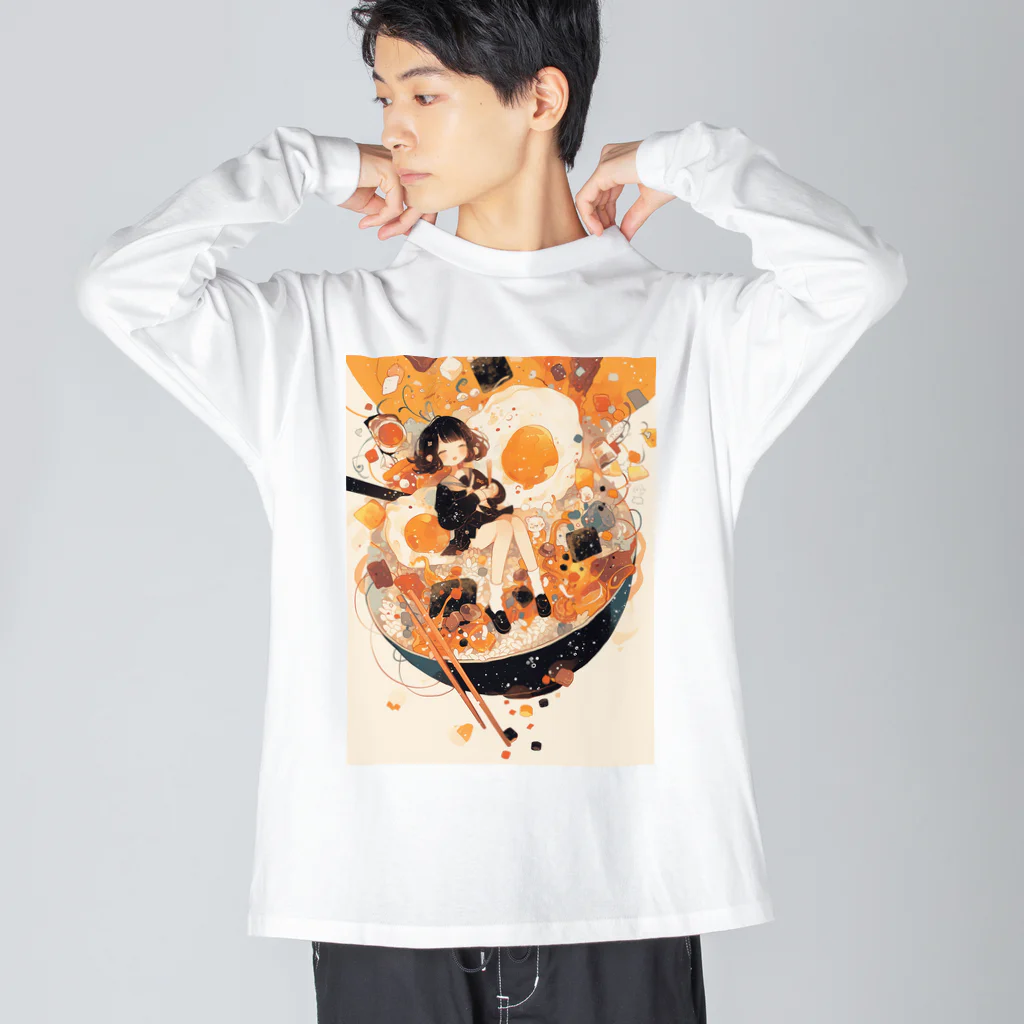 AQUAMETAVERSEの味覚の宇宙 Marsa 106 ビッグシルエットロングスリーブTシャツ