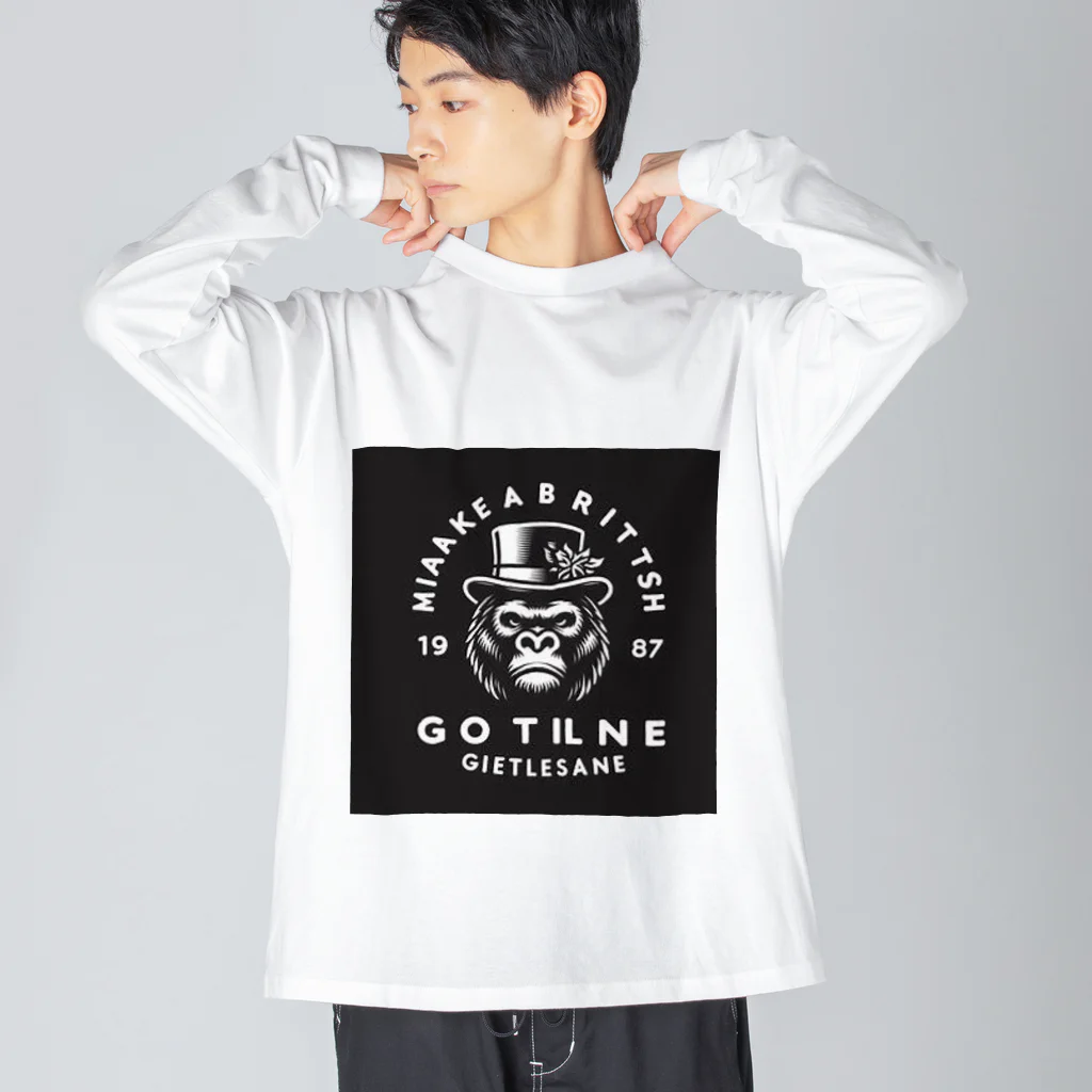 アニマルアーティファクトのジェントルなゴリラ Big Long Sleeve T-Shirt