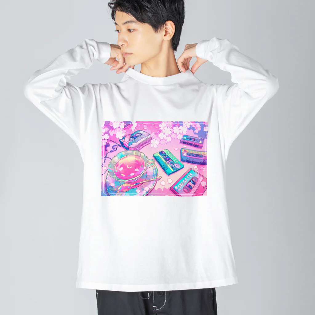 waccaのSAKURA TEA ビッグシルエットロングスリーブTシャツ