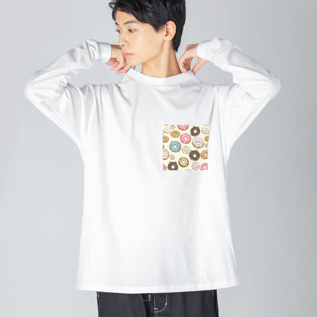 パキュラSHOPのドーナツ、時々ネコドーナツ Big Long Sleeve T-Shirt