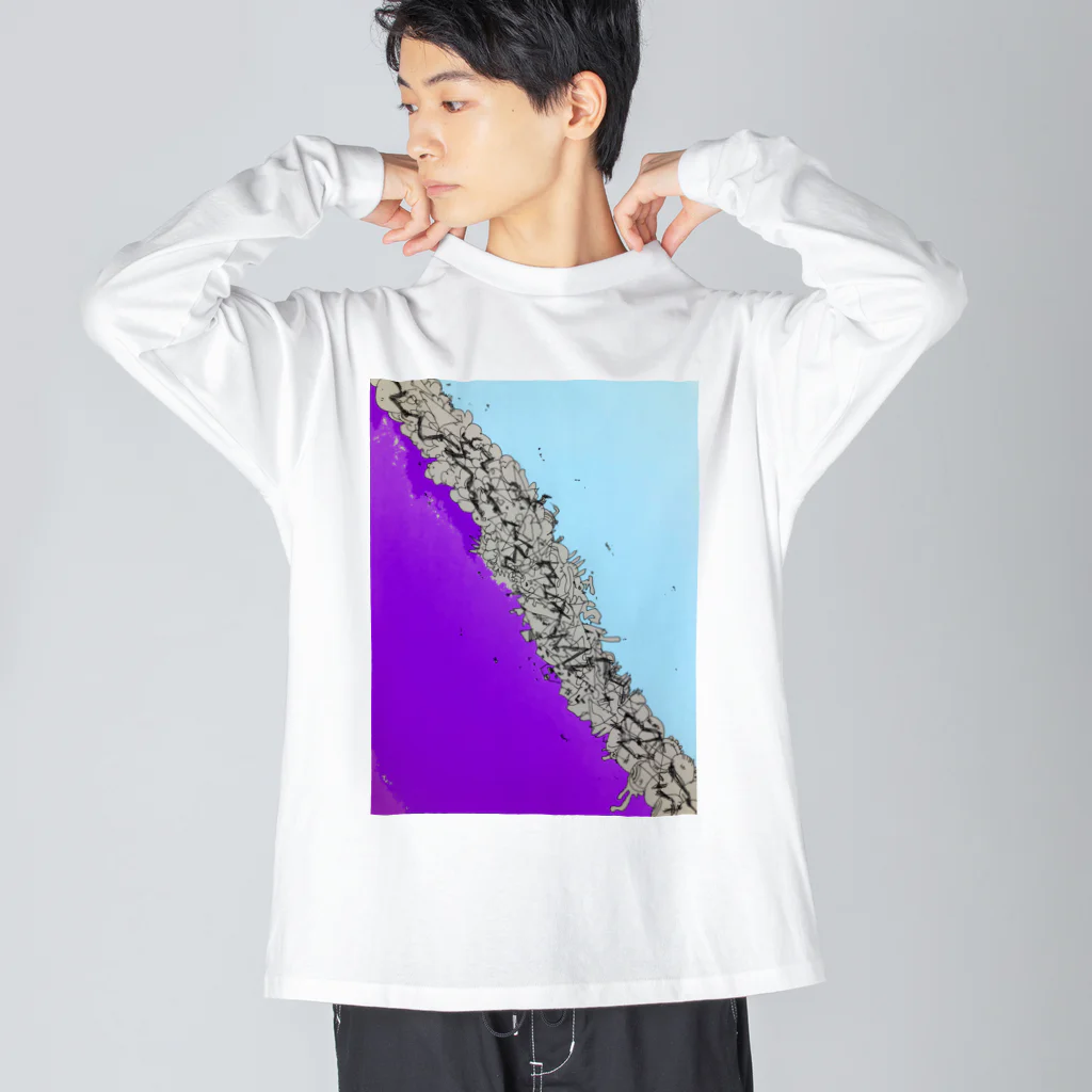 BEYOND_BEYONDの紫浄土 Big Long Sleeve T-Shirt