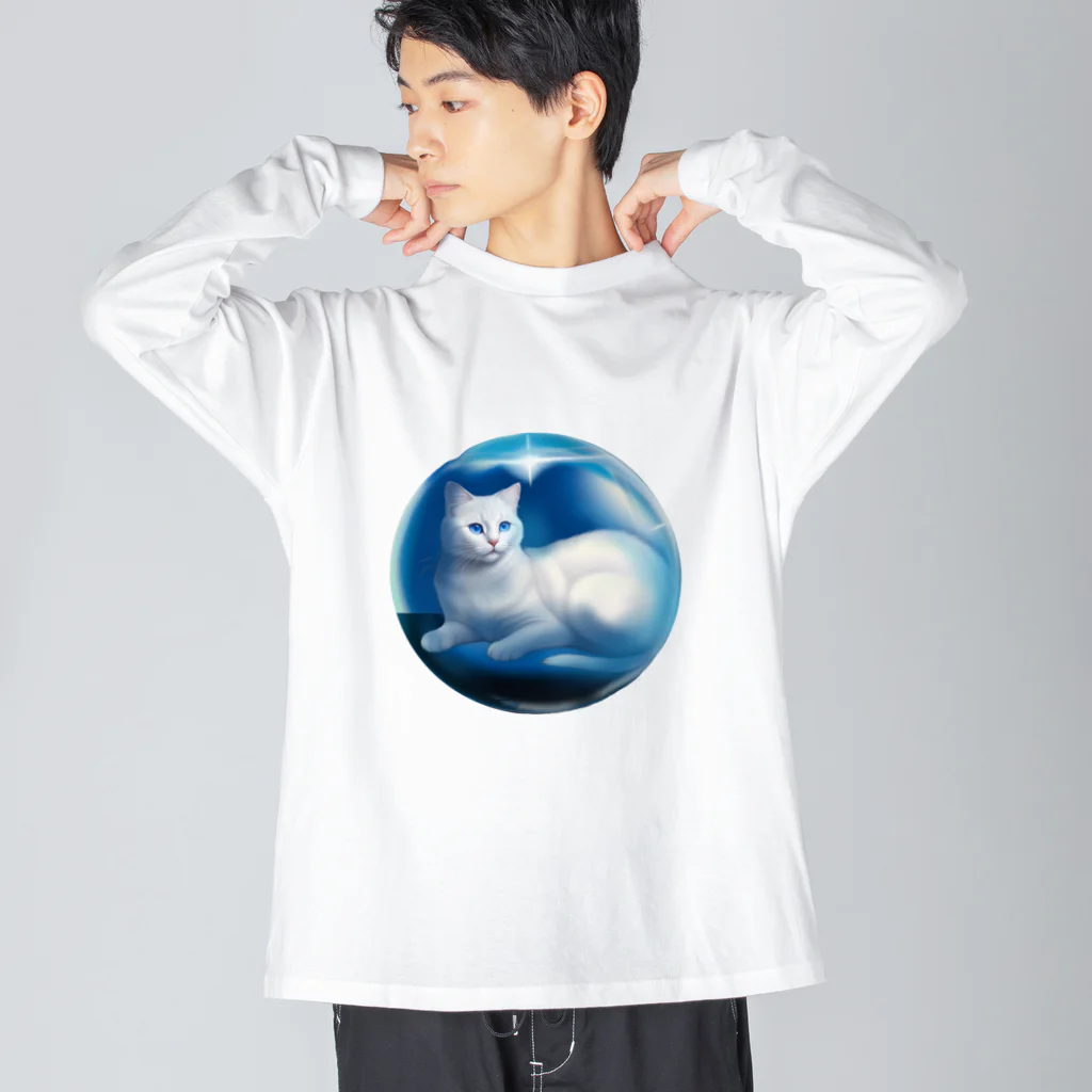 Sacret Animals in your headのSecret CAT in your head 聖なる猫 ビッグシルエットロングスリーブTシャツ