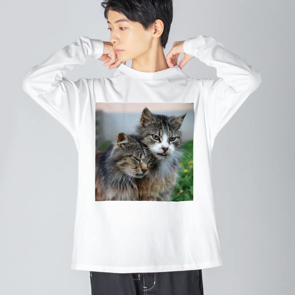 ニゴ猫　shopの愛だろう愛 ビッグシルエットロングスリーブTシャツ