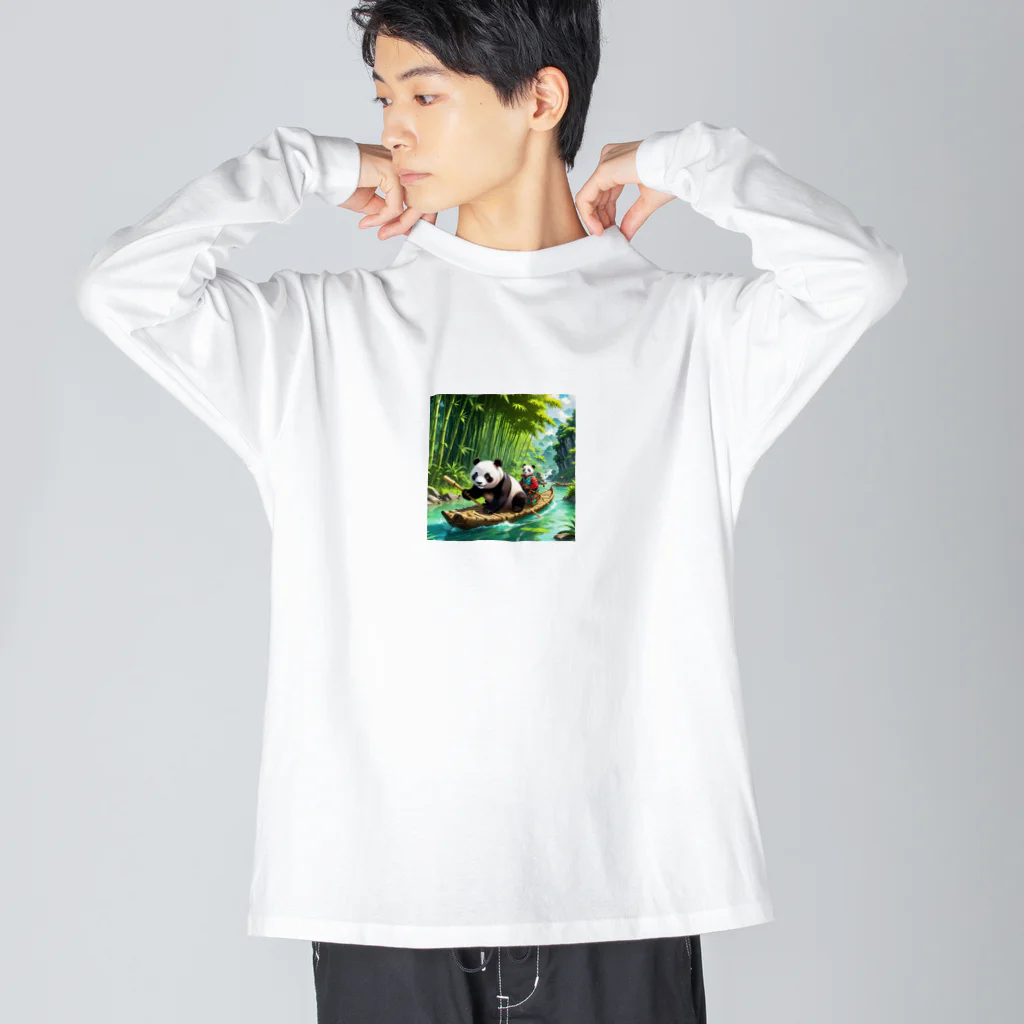 nagisa_riumanの冒険パンダ Big Long Sleeve T-Shirt