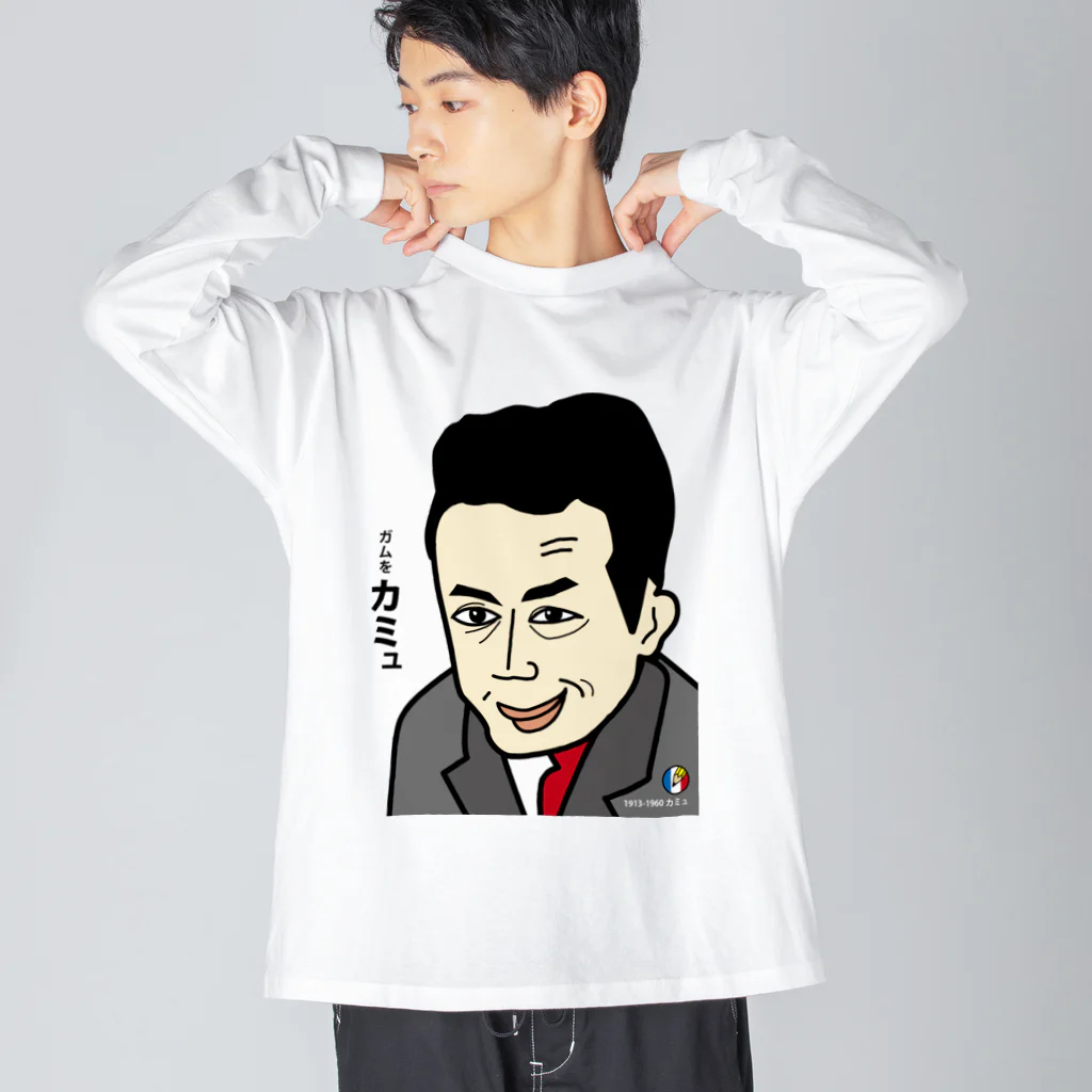 B-catのだじゃれ偉人シリーズ「カミュ」 Big Long Sleeve T-Shirt