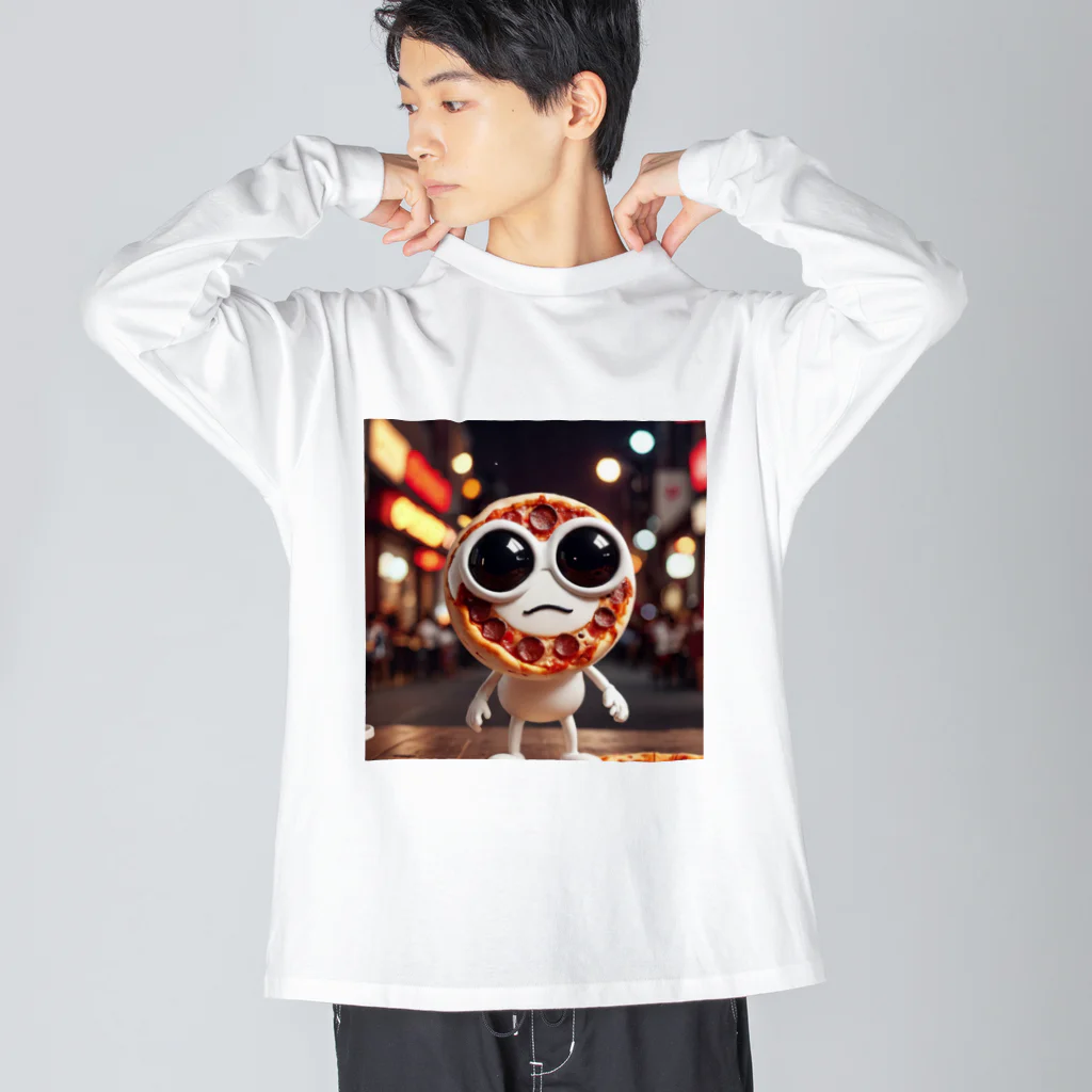 sakao7のピザら ビッグシルエットロングスリーブTシャツ