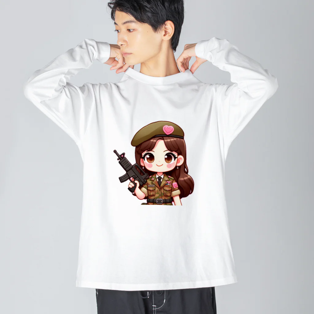 WakuWakustoreのarmy girl Big Long Sleeve T-Shirt