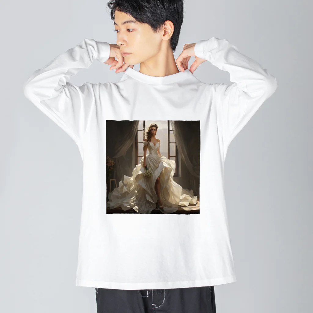 AQUAMETAVERSEのウエデｲングドレス　なでしこ1478 Big Long Sleeve T-Shirt