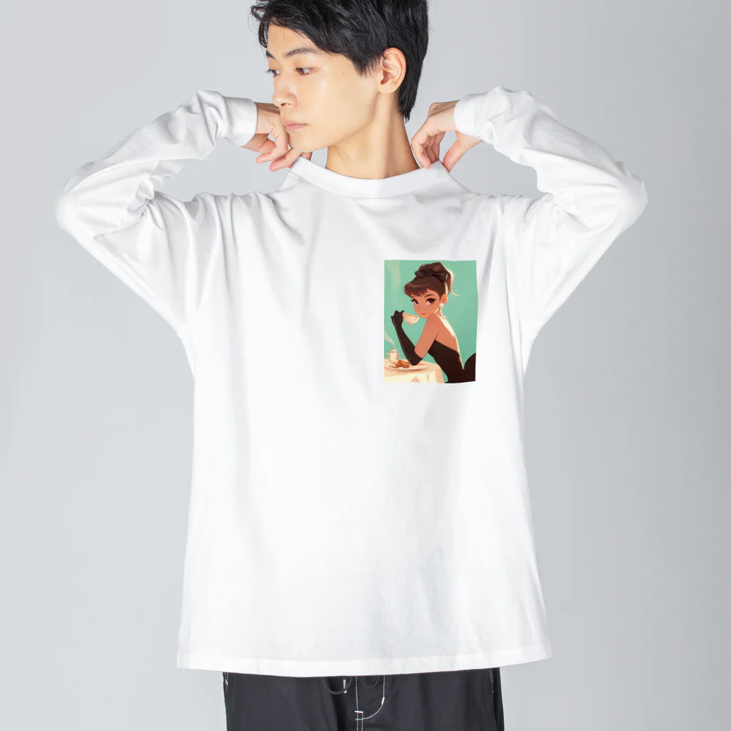 AQUAMETAVERSEのティファニーでお茶を　Hime  2530 Big Long Sleeve T-Shirt