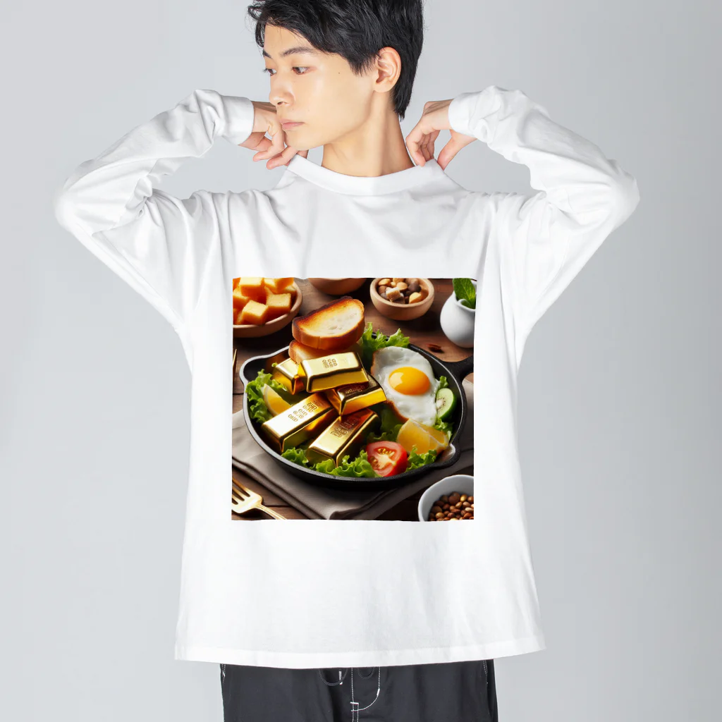 七太郎印のあさごはん ビッグシルエットロングスリーブTシャツ