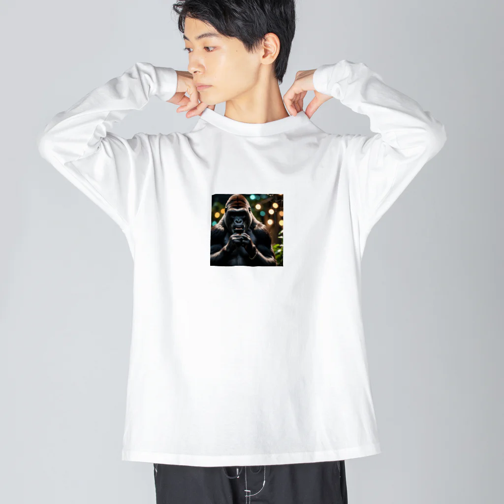 fumi_sportsの泣き虫ゴリラ Big Long Sleeve T-Shirt