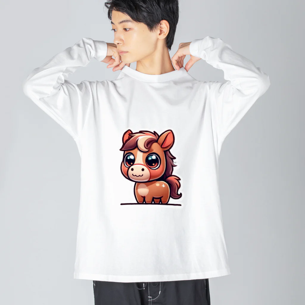 アニマルファッションのスーパーホース菜々美 Big Long Sleeve T-Shirt