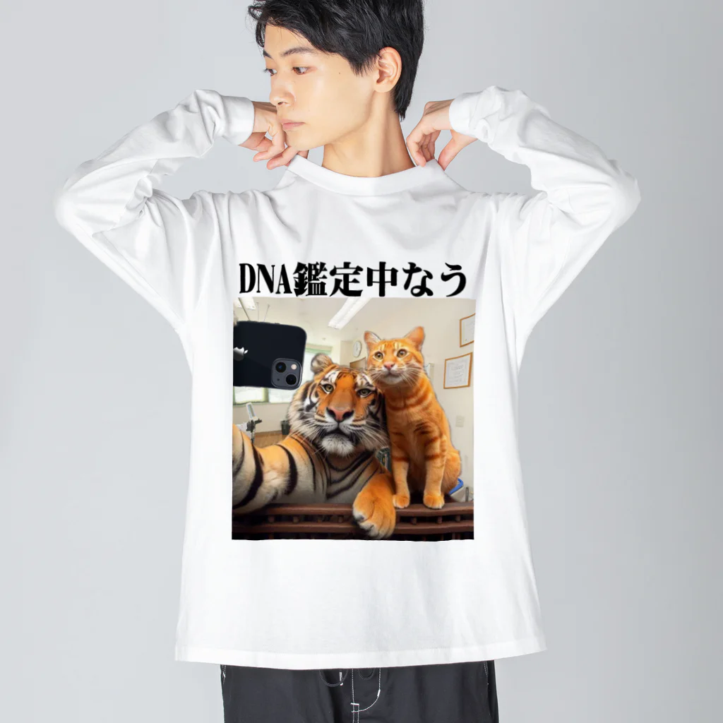 ニゴ猫　shopのDNA鑑定中なう ビッグシルエットロングスリーブTシャツ