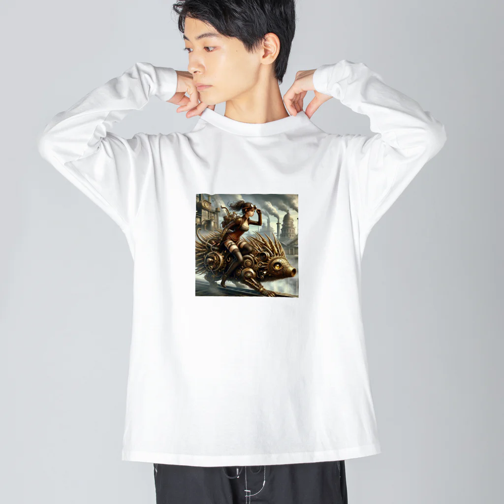 yokoana_zakkaの赤（セキ）の国の戦闘員 ビッグシルエットロングスリーブTシャツ