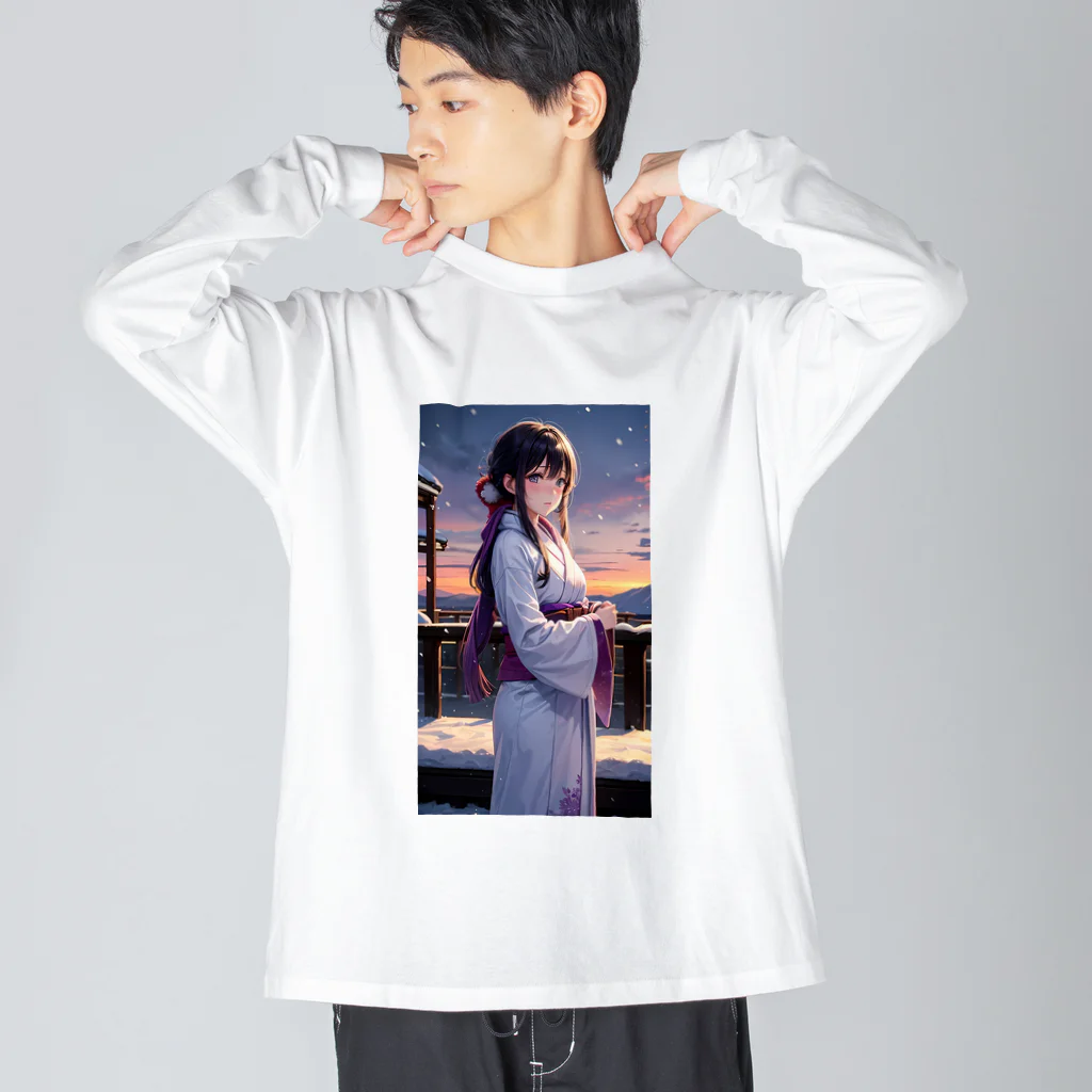 kimono_musume  AI artのscene5 Big Long Sleeve T-Shirt