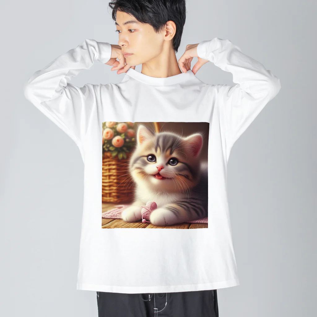 kangekiの遊ぶにゃんこNo.4 Big Long Sleeve T-Shirt