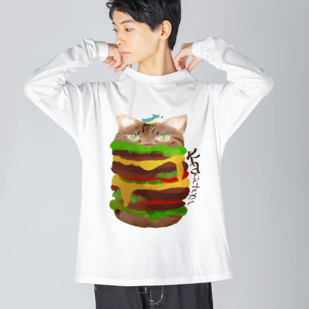 PONTE NOTTEの景虎びっくりバーガー ビッグシルエットロングスリーブTシャツ