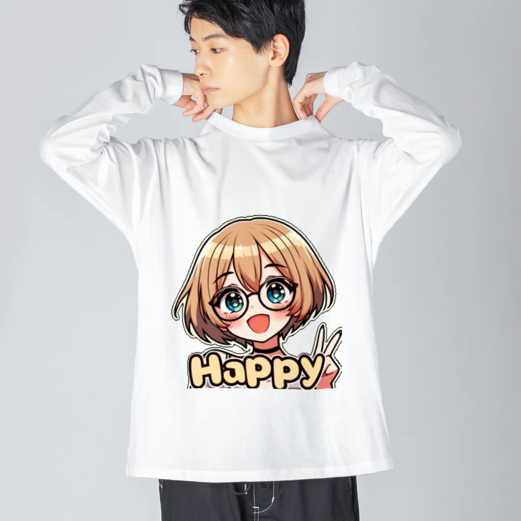 Kusareshiroの金髪ショートカット眼鏡美少女ちゃん Big Long Sleeve T-Shirt