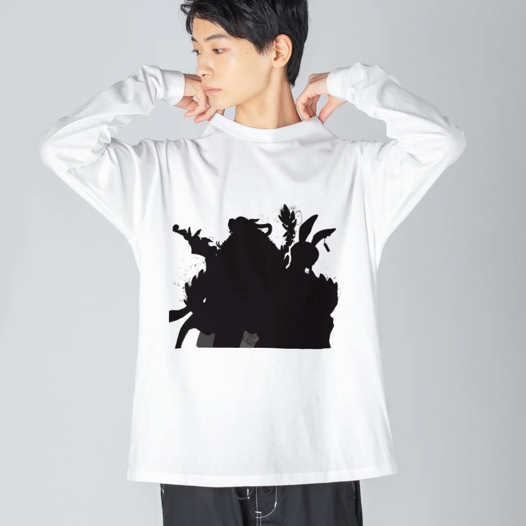 サラマンダーの屋台🦎🫑の【期間限定】DORAMEKAシルエット ビッグシルエットロングスリーブTシャツ