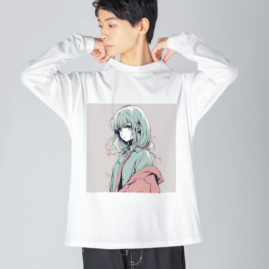 もやしのお店屋さんのチョコミントレディ Big Long Sleeve T-Shirt