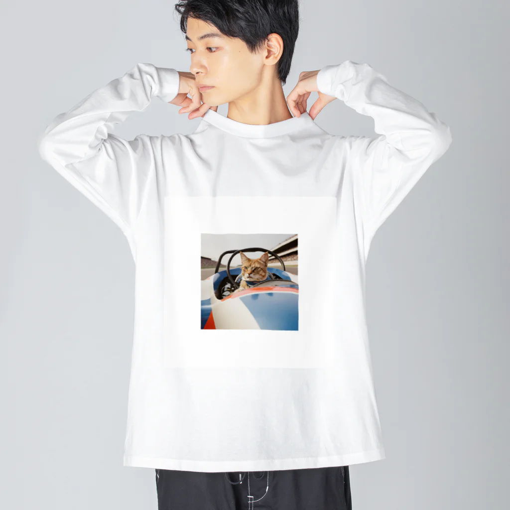 保護ねこねっこ倶楽部のスピードスターにゃんこ Big Long Sleeve T-Shirt