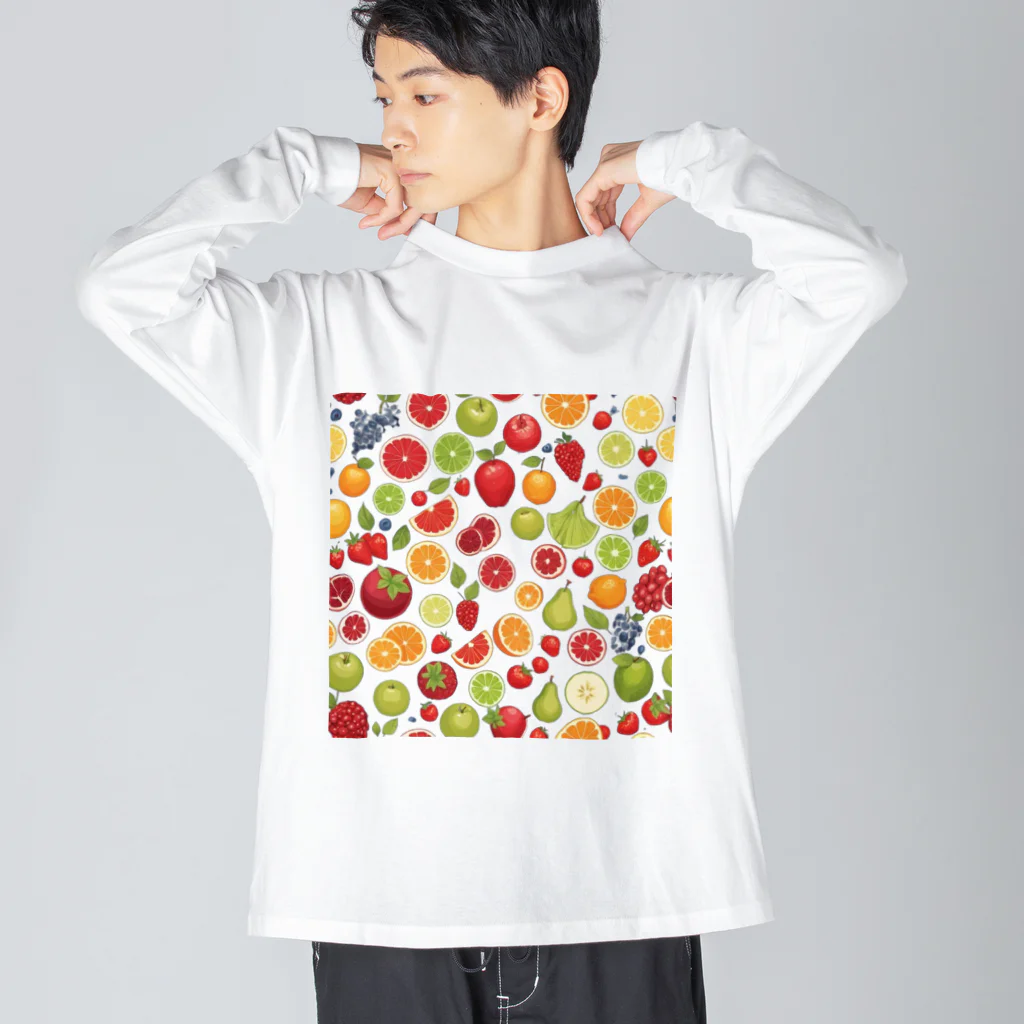 CHIKUSHOの色々な果物 Big Long Sleeve T-Shirt