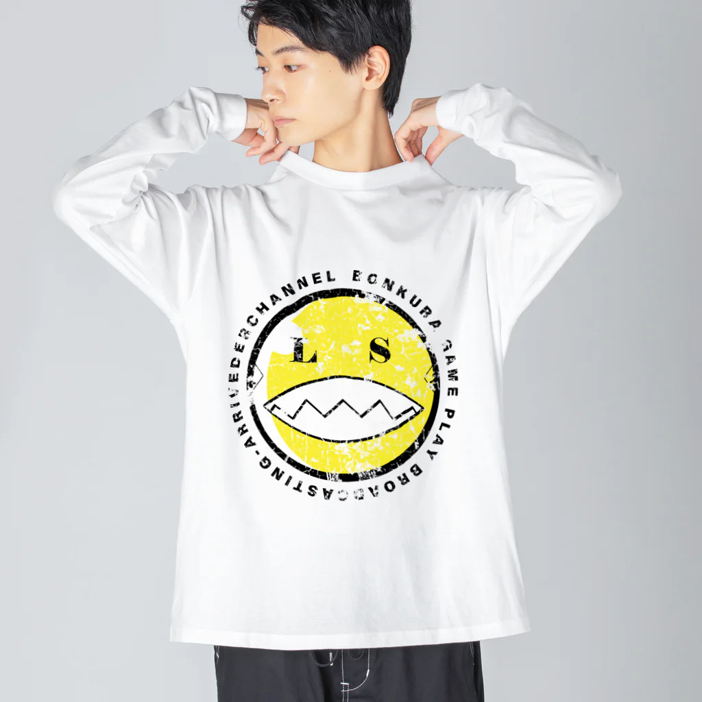 アリーヴェデルチャンネルSHOPのSMILE OLD PAINT1 ビッグシルエットロングスリーブTシャツ