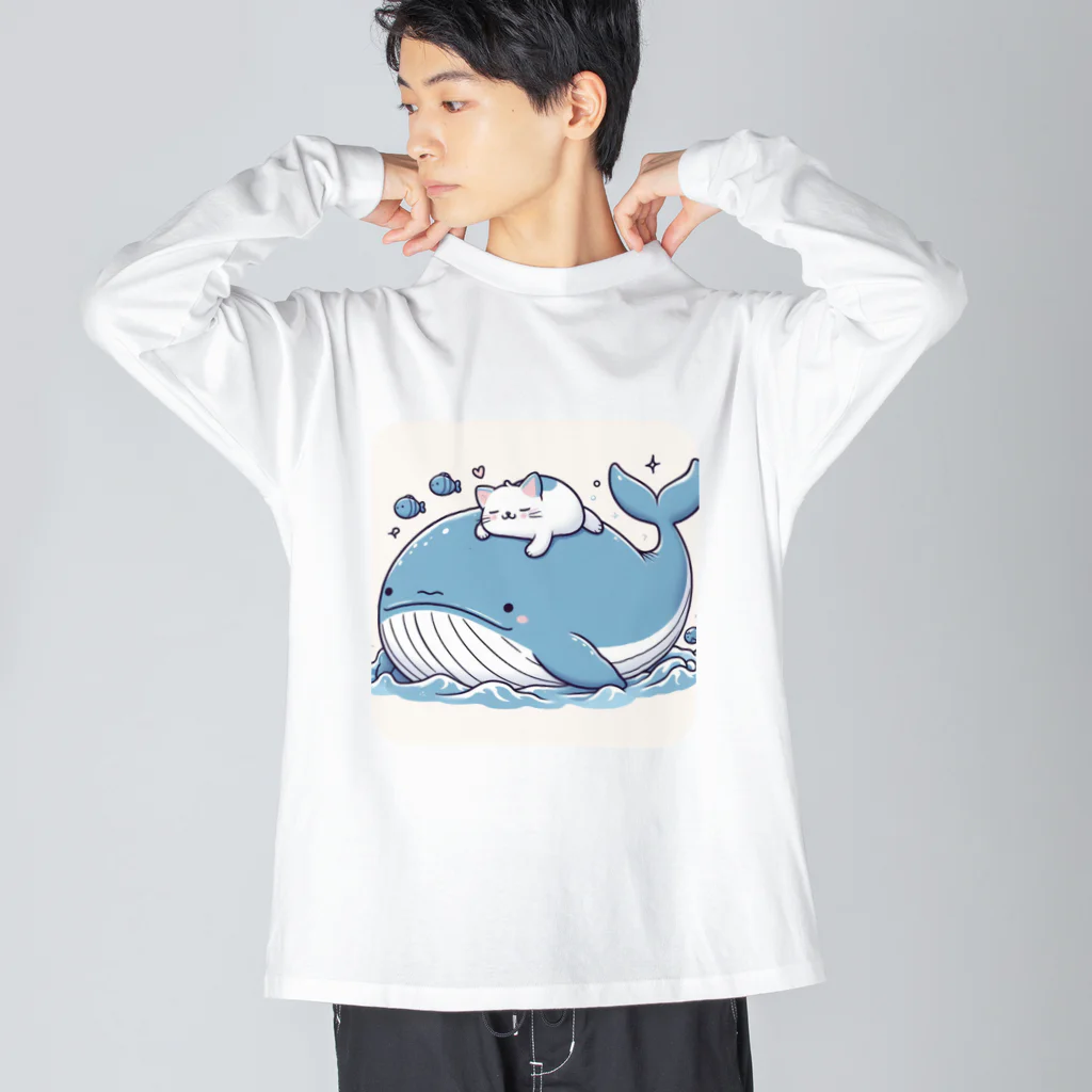 ニャーちゃんショップの眠りネコ Big Long Sleeve T-Shirt