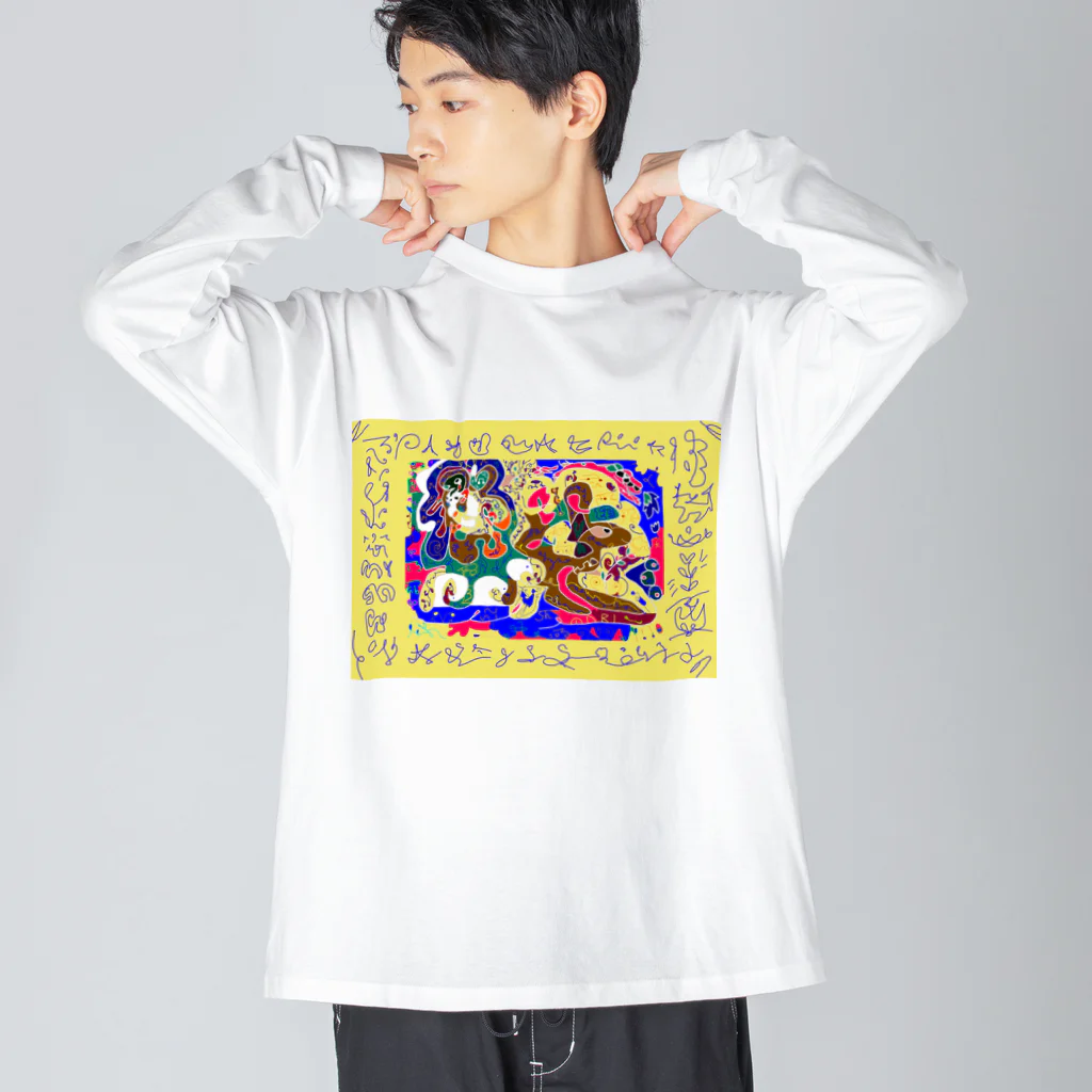 エネハピる〜🫧✨のゆりオリジナル宇宙アート🎨 ビッグシルエットロングスリーブTシャツ