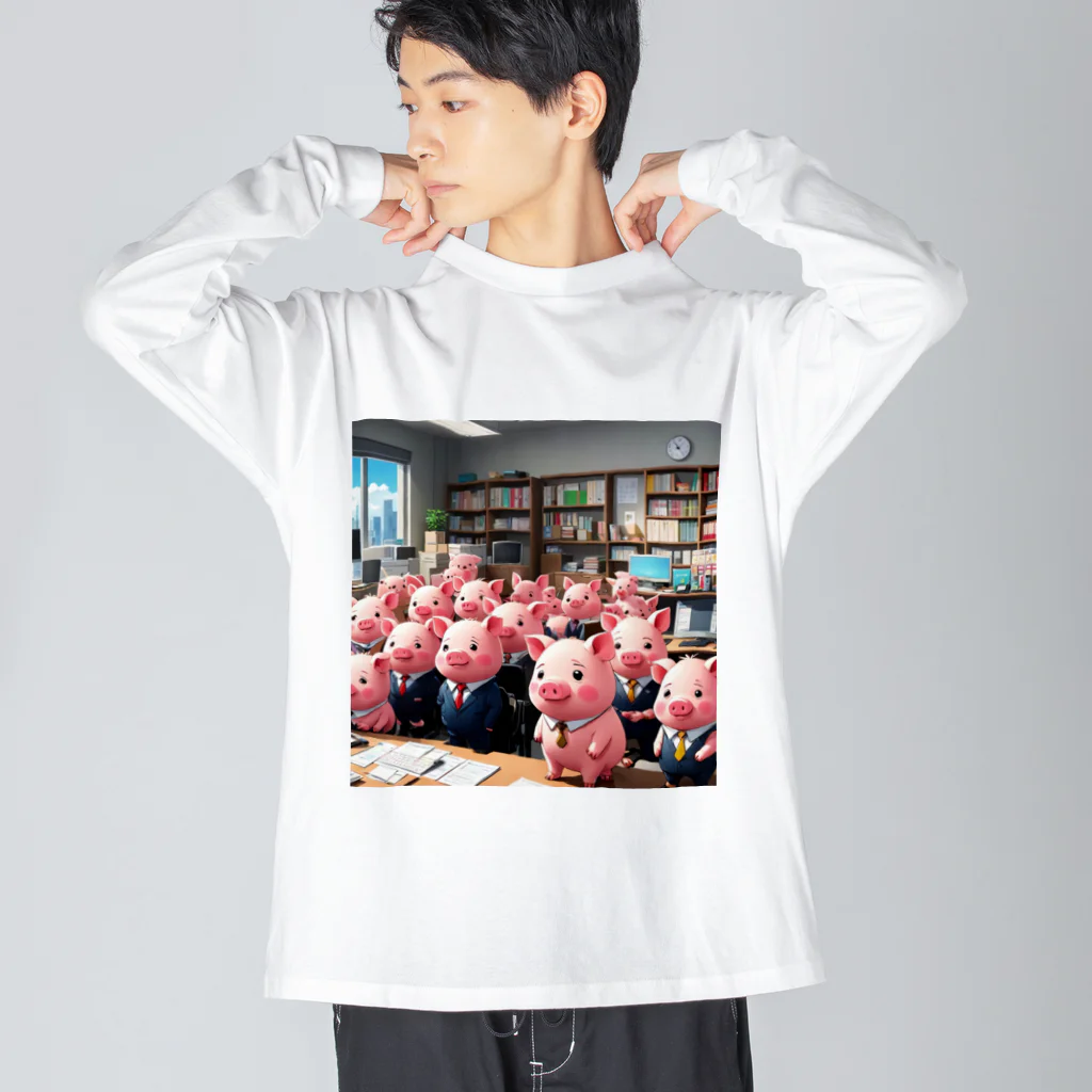 MTHの会社のらいんあっぷをするみにぶた管理製品 Big Long Sleeve T-Shirt