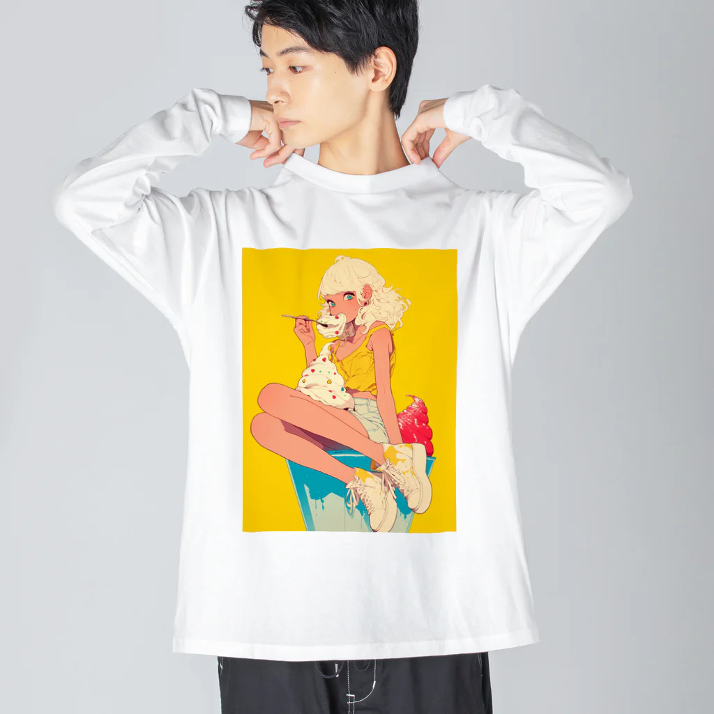 AQUAMETAVERSEのスィーツの誘惑　Hime  2530 Big Long Sleeve T-Shirt