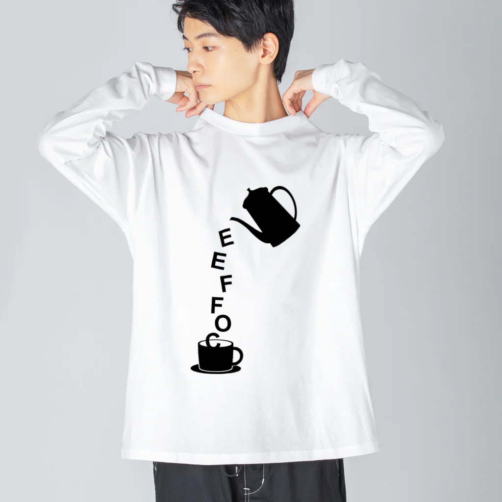 WAKAWAのcoffee words  Big Long Sleeve T-Shirt