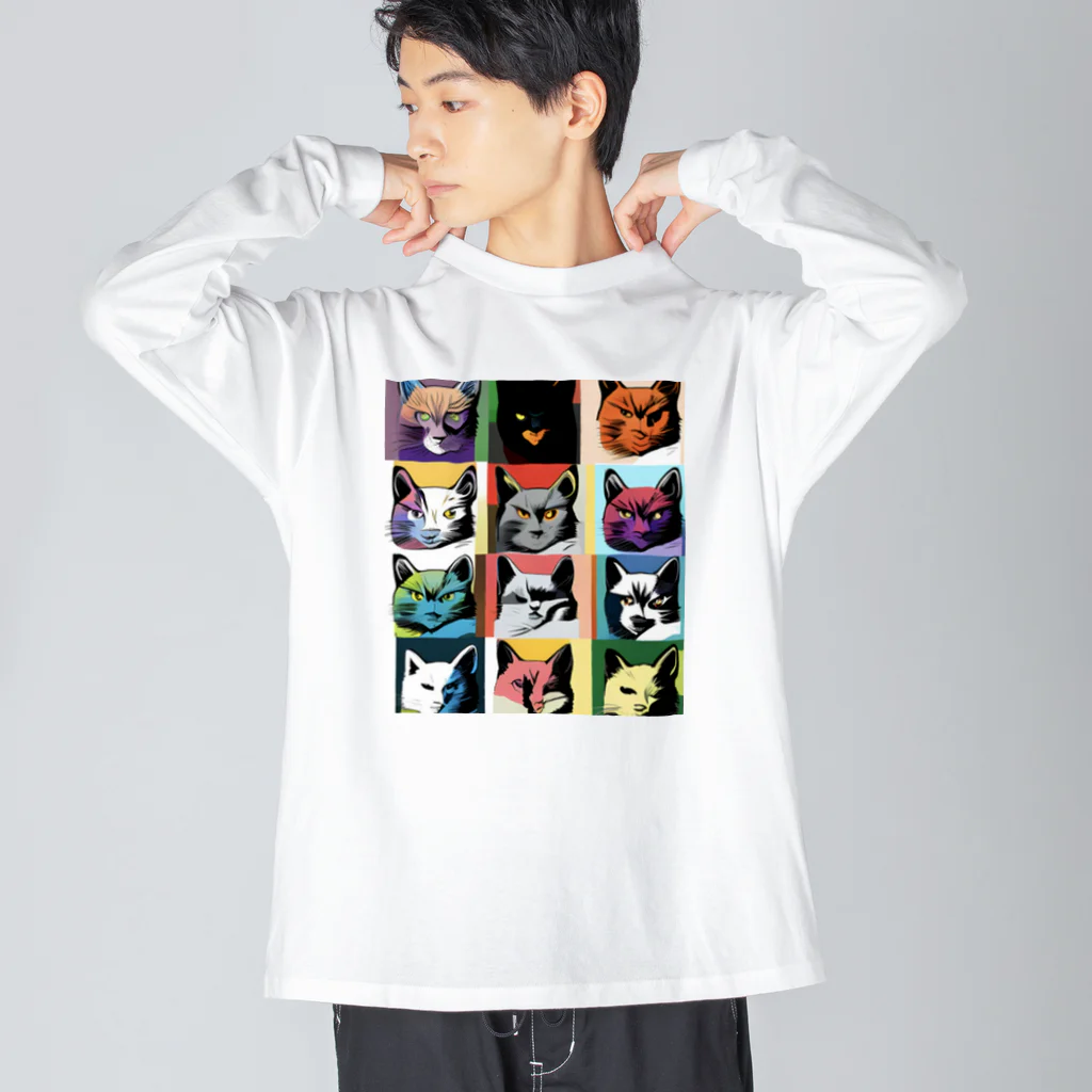 PAC (ポップアートキャット）のPAC (ポップアートキャット) ビッグシルエットロングスリーブTシャツ