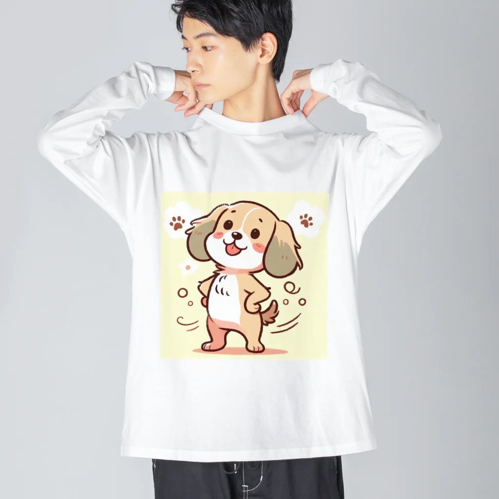 iota01のゆるかわ犬 ビッグシルエットロングスリーブTシャツ