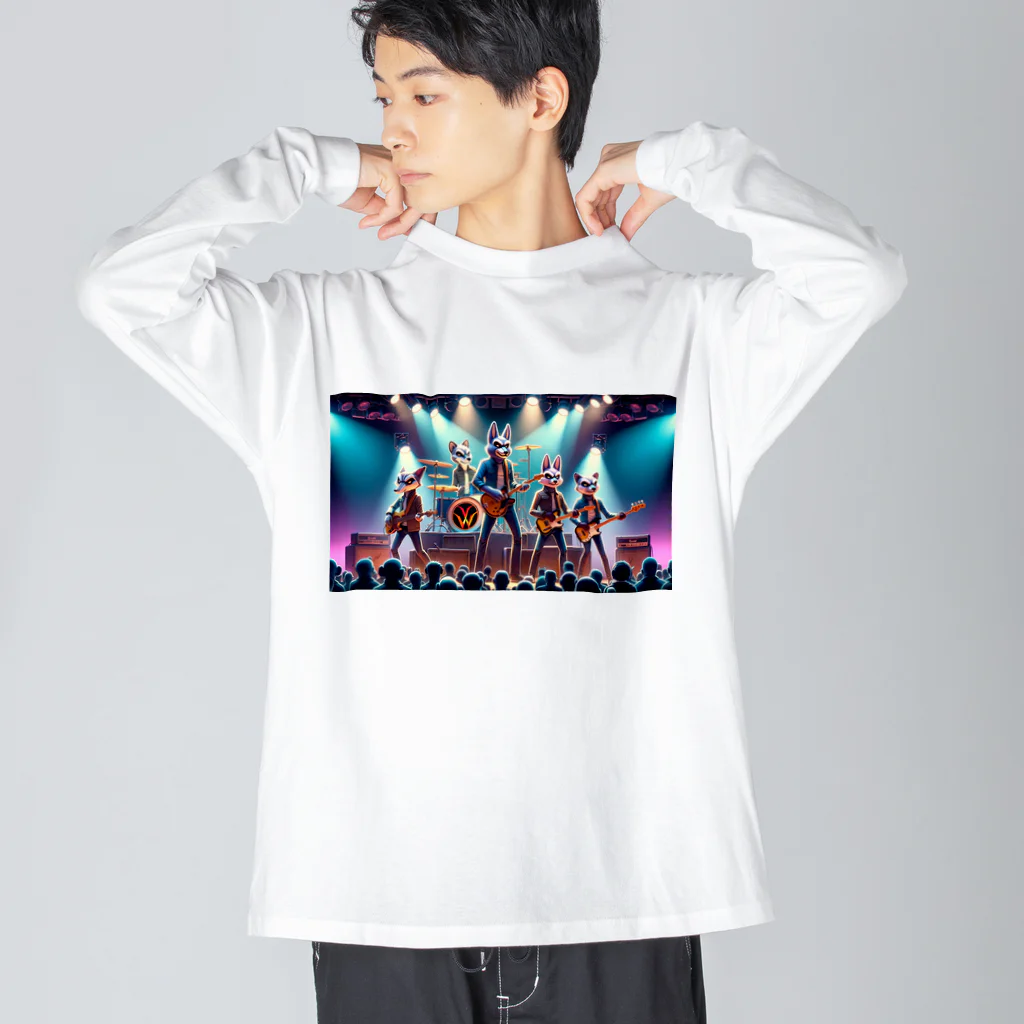 ANIMAL HEROES -musical band-のワイルドロックフェスタ - ダンシングアニマルズ Big Long Sleeve T-Shirt